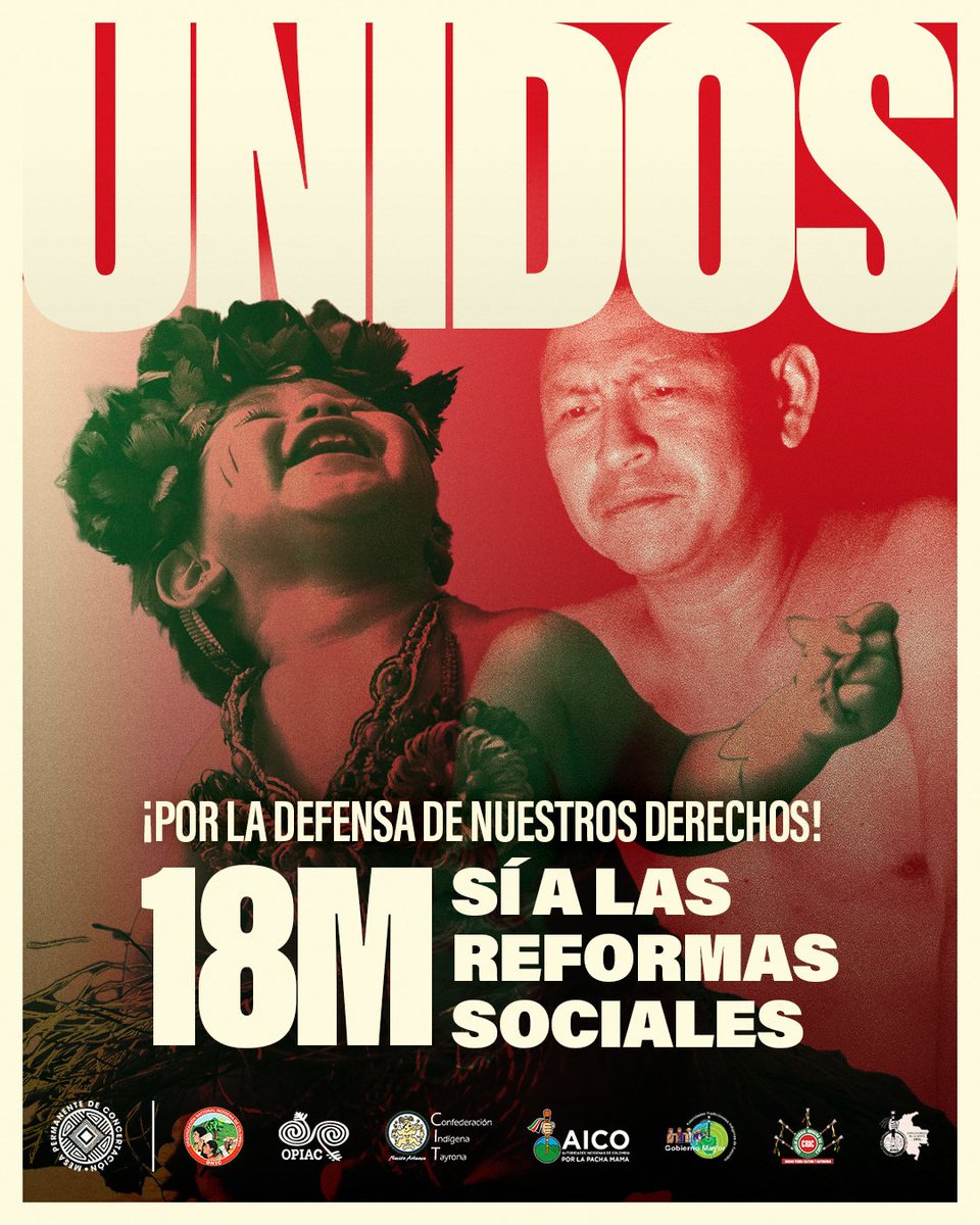 Este 18 de marzo seguiremos caminando la palabra de vida para volver al origen y defender la autonomía de los pueblos indígenas y la nación.

#18MALasCalles #MingaIndígenaNacional
<a href="/ONIC_Colombia/">Organización Nacional Indígena de Colombia - ONIC</a> <a href="/MPCindigena/">Mesa Permanente de Concertación Indígena - MPC</a> <a href="/petrogustavo/">Gustavo Petro</a>