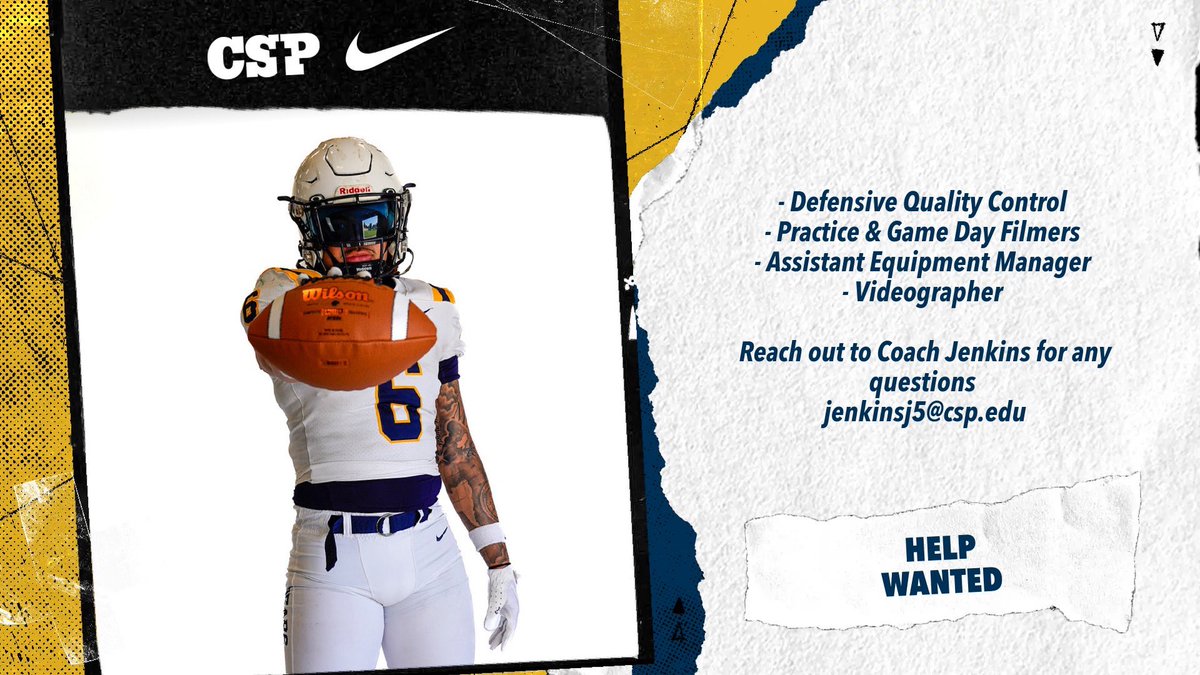 Wanting to gain experience in Sports! Looking for help immediately for Filmers and videographer for Spring Football. Please reach out if you have any interest to the email below! #Goldenbear