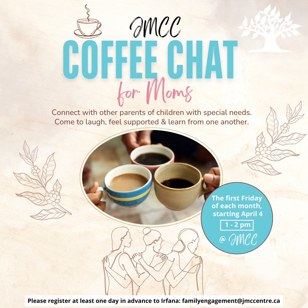 For our JMCC families: please register with Irfana our Family Engagement Consultant at familyengagement@jmccentre.ca.