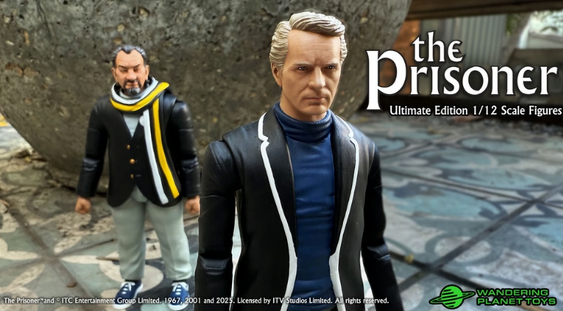 Breaking news! In addition to the existing and  forthcoming waves of official action figures for 'The Prisoner' from Wandering  Planet Toys, there are soon to be deluxe 12-inch action figures of Number Two  and Number Six! For more details see theunmutual.co.uk