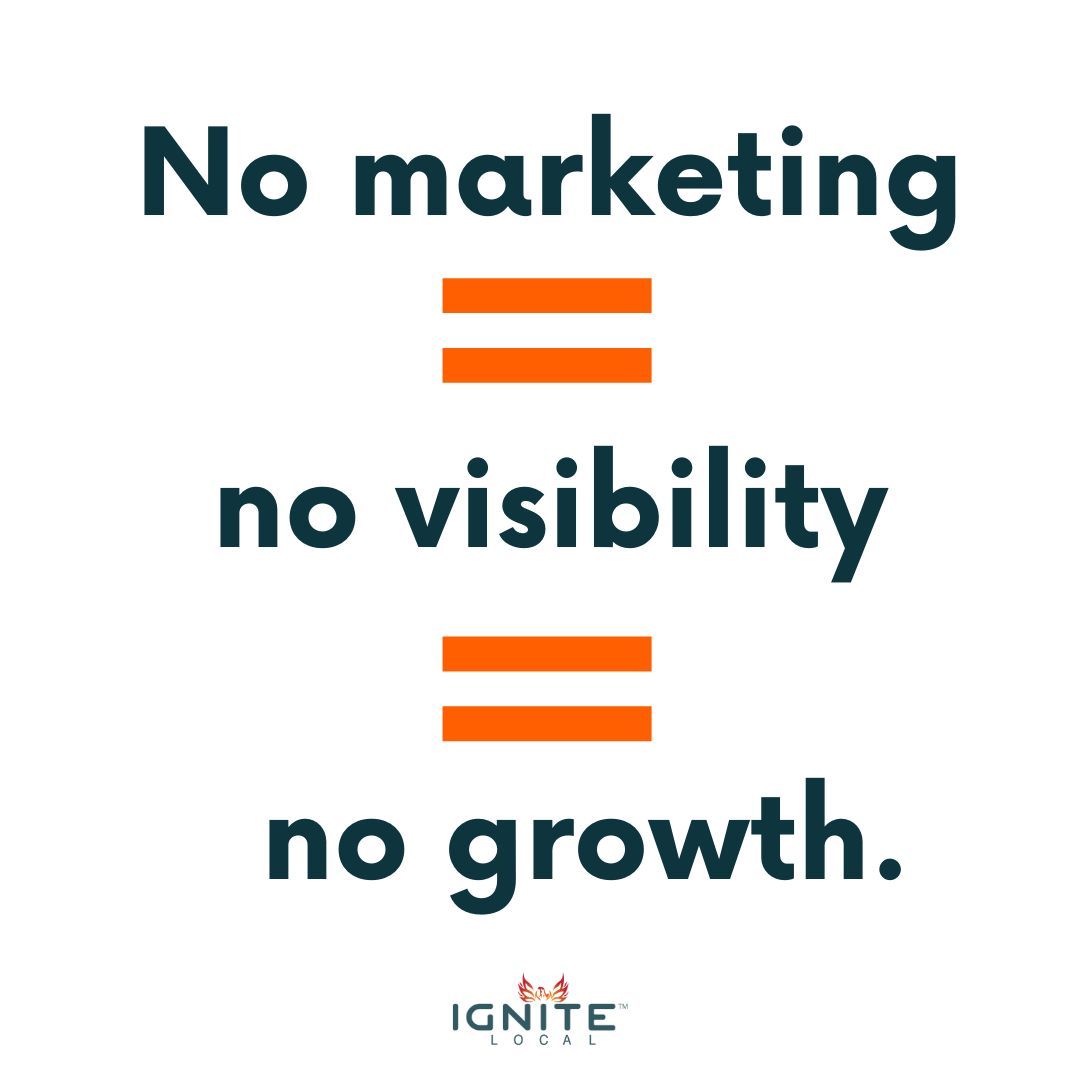 ignite_local's tweet photo. Not marketing your business is like opening a store but never turning on the lights. Customers need to know you exist!

We specialize in getting businesses noticed online through expert SEO, paid ads, and social media management. 

Call us today to start growing your business! https://t.co/0t5CUBTTHM