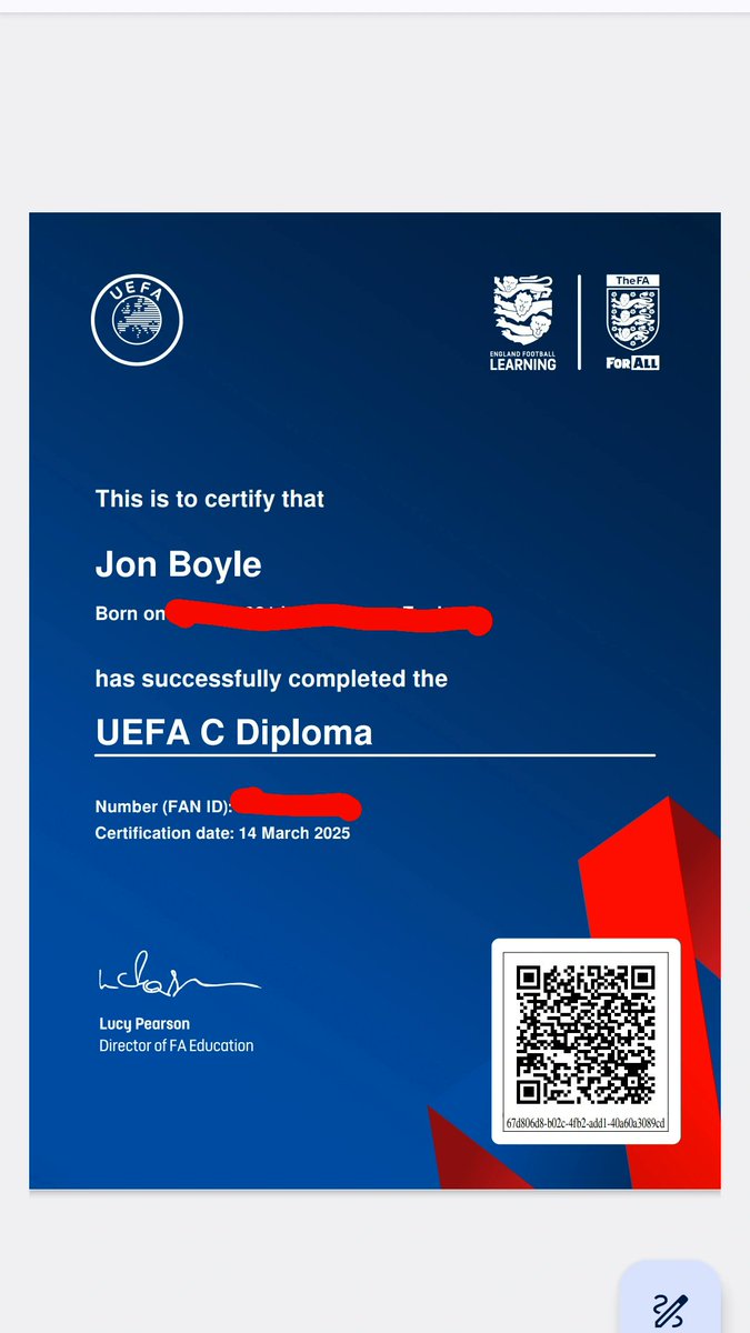 UEFA C football coaching licence? Completed it mate ✅️⚽️