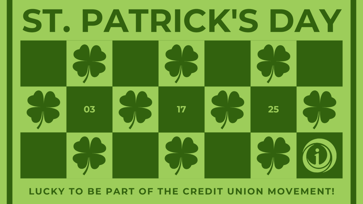 ILCULeague's tweet photo. Happy St. Patrick's Day! 🍀 We're lucky to be part of the #CUMovement — a community built on collaboration, advocacy, and people helping people! Today, we're celebrating the strength &amp; spirit of #creditunions and the incredible members who make it all possible. 💚 https://t.co/03BD39xk91