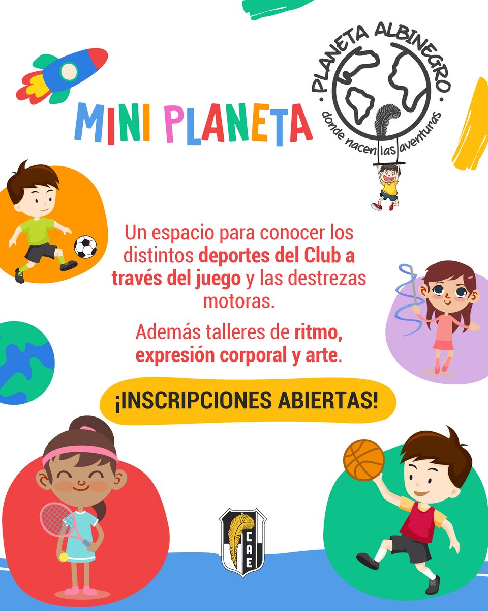 NOVEDAD!
¡¡Vuelve Mini Planeta 🌏🚀!!
Desde abril, en Plumazo.

INSCRIPCIONES ABIERTAS - cupos limitados
WhatsApp Informes
📷343 5 036474
#Juegos #Destrezas #Deporte #Habilidades