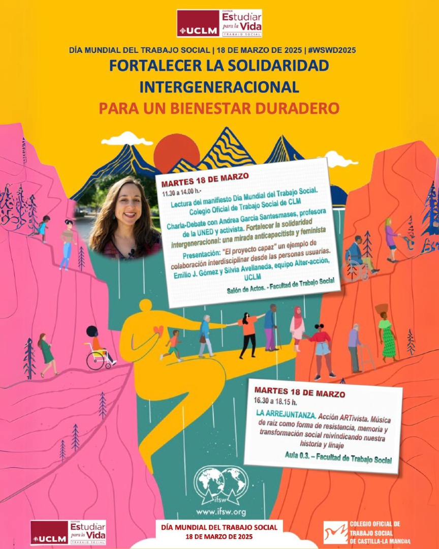 ¡Te esperamos mañana 18 de marzo en la Facultad de #TrabajoSocial de #Cuenca para celebrar el día mundial del Trabajo Social con variado programa de actividades!