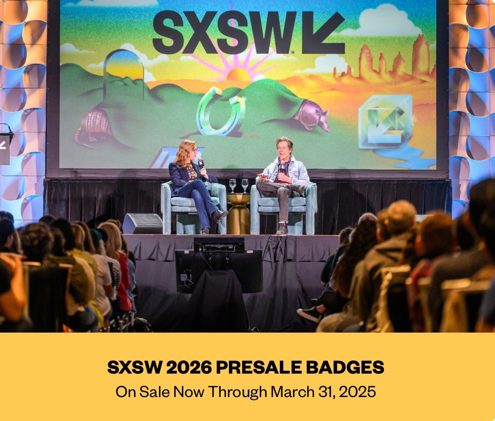 atxconcert's tweet image. UPDATE: SXSW 2026 will run March 12–18 with 7 days of Music, Film & TV, and Conference running side by side.
Music fans get 7 nights of showcases and a more curated lineup. Plus, badges are now track-specific—Platinum is your only all-access pass.
Presale badges are on sale now…