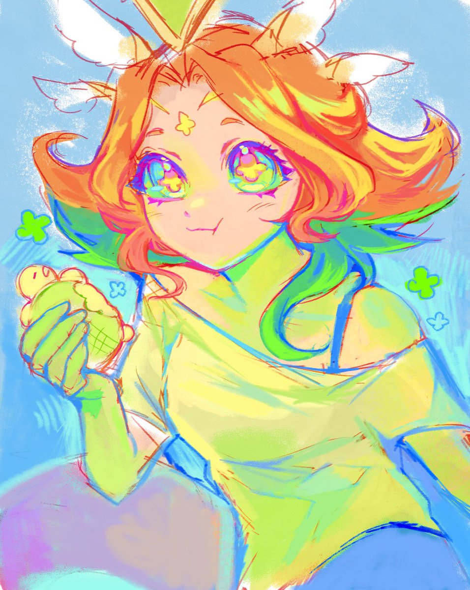 i got it!! heres a lil sketch (idk what im doing)🍈
ty all for your input!! also happy saint patty’s day 🍀🥰