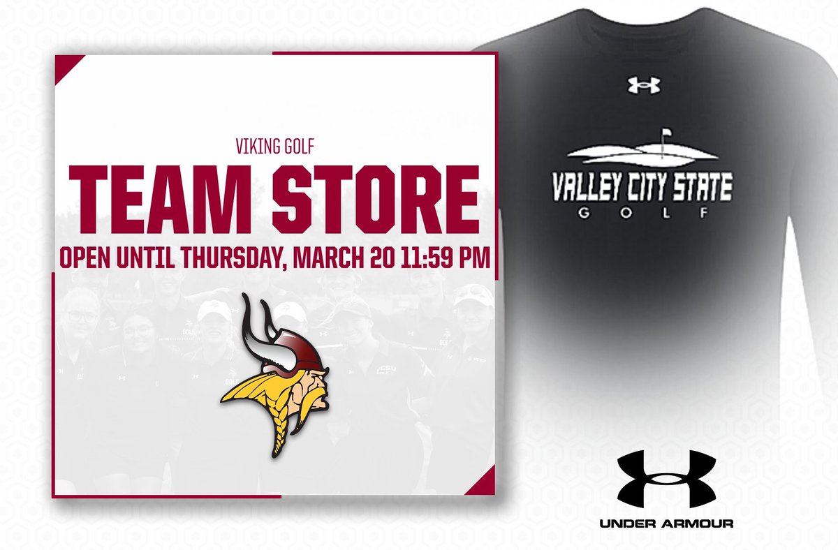 vcsugolf's tweet photo. VCSU Golf is excited to announce its spring store. All orders ship to VCSU for free and will be distributed at the Bubble! Check out it out at the link below !👇 

https://t.co/52NmNCIvDF https://t.co/TdBx9ZDqT4