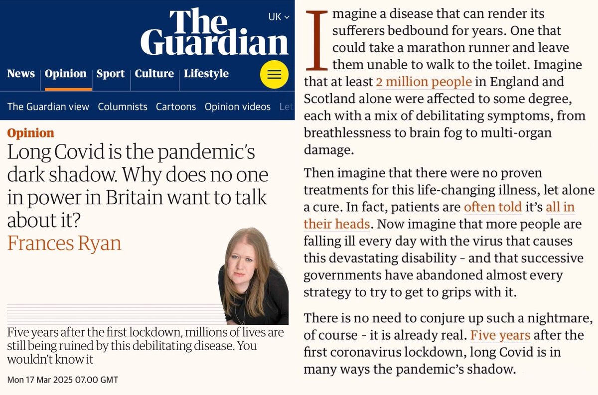 “Imagine a disease that can render its sufferers bedbound for years.

“Now imagine that more people are falling ill every day with the virus that causes this devastating disability - and that successive govts have abandoned almost every strategy to try to get to grips with it...”