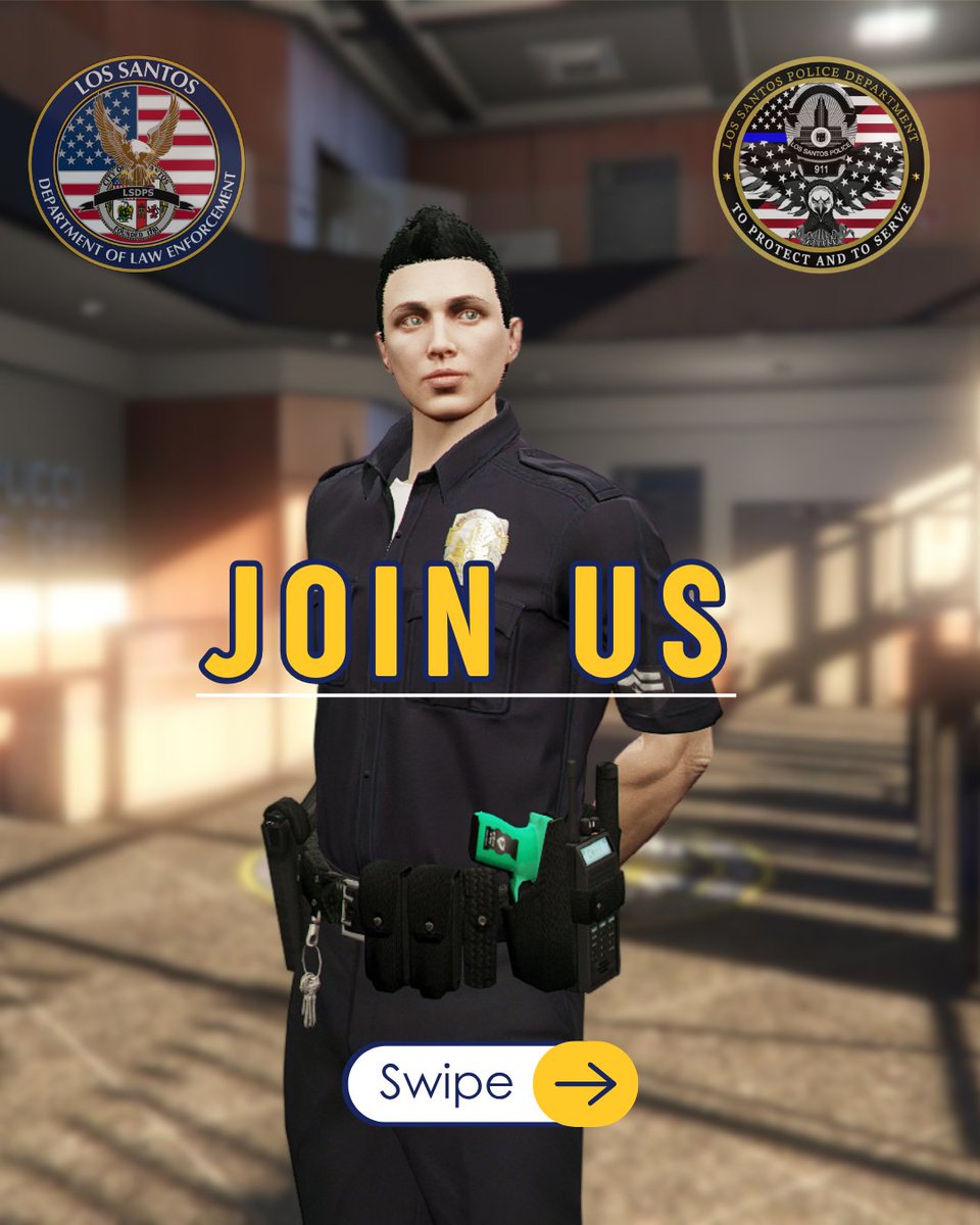 LSPD_SADoJ's tweet photo. 🚨 Le LSPD recrute !🚨

🚓 Le Los Santos Police Department recrute ! Rejoignez nos rangs pour faire régner l’ordre à Los Santos.

🔎 Protéger et servir – Rejoignez le LSPD aujourd'hui !
#LSPD #Recrutement #ServeAndProtect #JoinUs https://t.co/9rLiJnlriZ