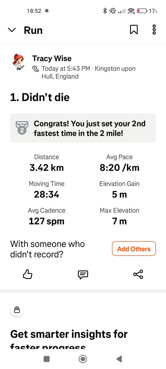 TracyRoshLuna's tweet photo. Well I didnt die ... Starting over after a few months away - wasnt that bad I guess better next time... 2nd fastest ... Aiming for my little gold on that
#exercise #oldlady #candobetter https://t.co/JodWn1jXBN