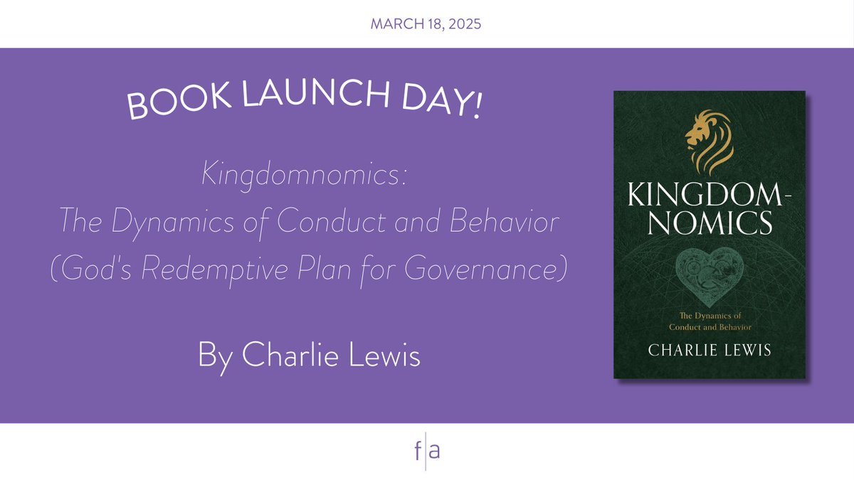 📚 NEW BOOK RELEASE 📚

Fedd Agency Author Charlie Lewis's book, “Kingdomnomics: The Dynamics of Conduct and Behavior" is out now! 🙌

Get your copy here: amzn.to/4iQ3mBm

#TheFeddAgency #FeddBooks