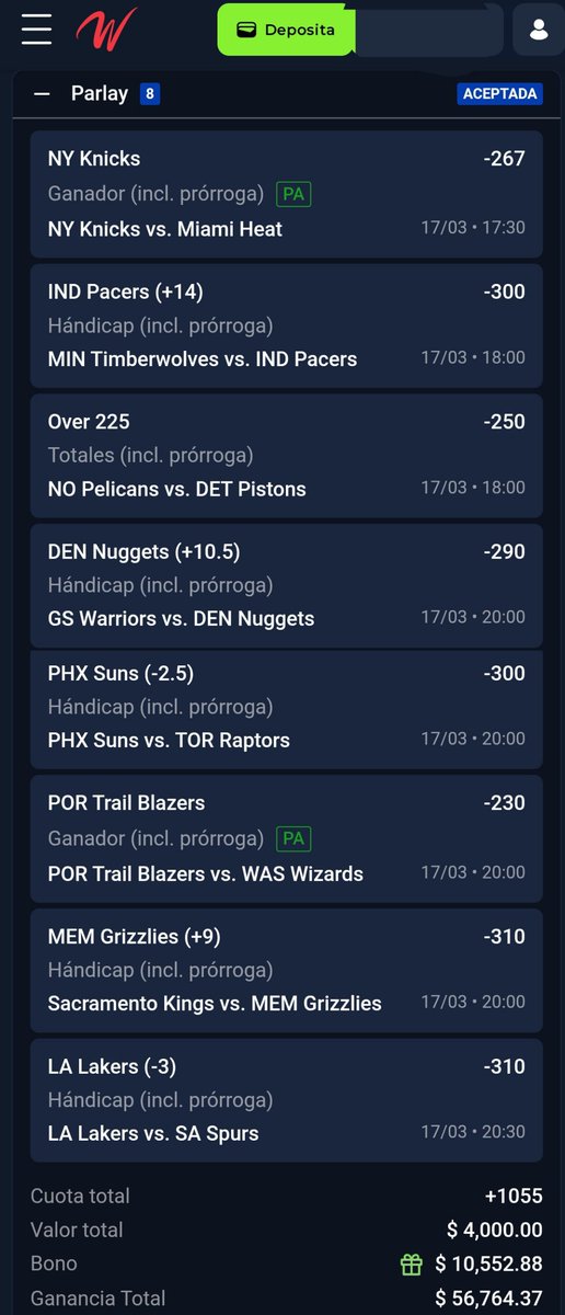Yo veo un PARLAY IMPECABLE, TODOS. 🐂

Cuando se haga efectivo, daré un RETIRO SIN TARJETA a alguno de mis seguidores que dé ❤️ Y 🔄