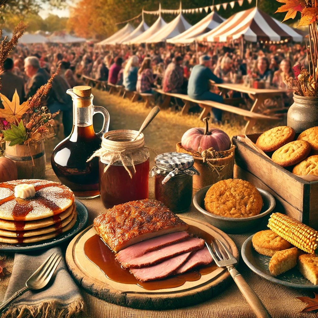 biteonfood's tweet photo. What Food Does the Sorghum Festival Have to Delight Visitors?
Sorghum pancakes, glazed ham, and sorghum ice cream await! Taste Southern tradition with a sweet twist.
[https://t.co/E2E4pCIQnc
 #FoodFestival #SouthernFood #FarmToTable #SorghumSyrup #FoodieFinds #CulinaryTradition https://t.co/KVSyh4m9aK