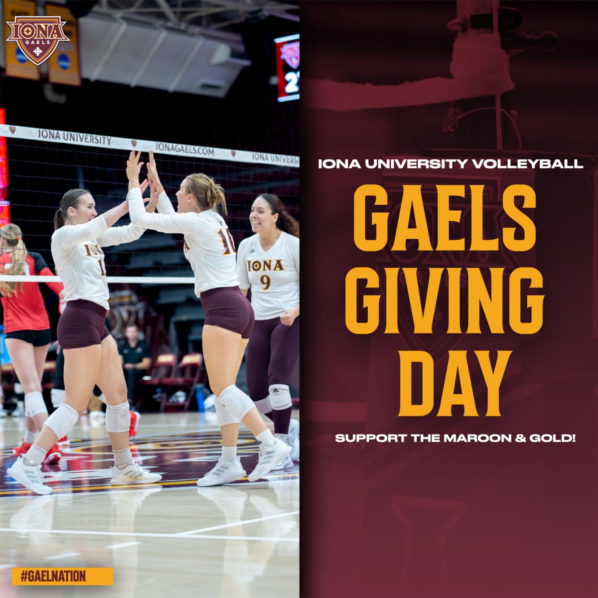 🗓️Gaels Giving Day🗓️

Please consider showing your support for the Maroon &amp; gold by clicking the link below!

🔗: givecampus.com/schools/IonaUn…

#GaelNation