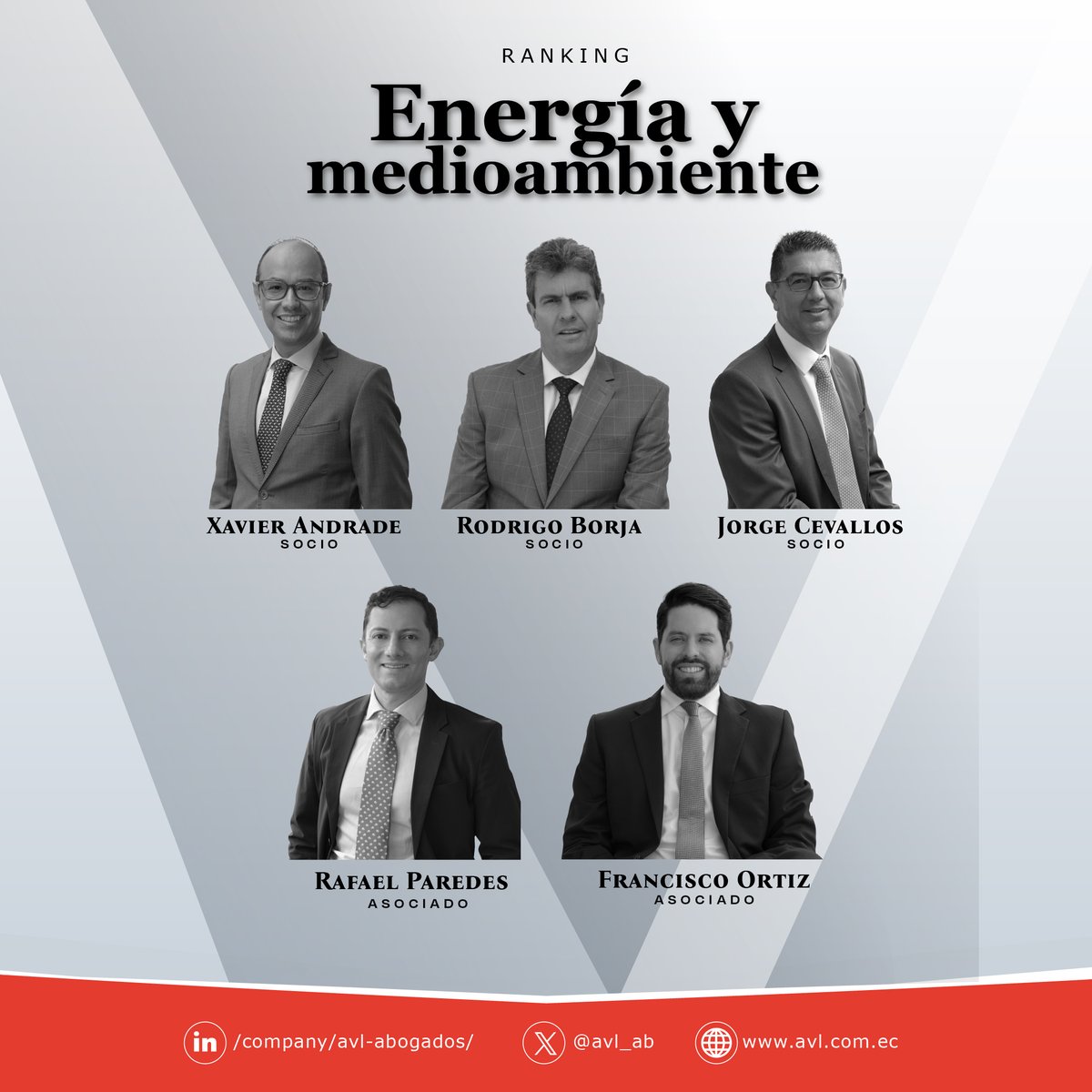 AVL 🟥 ⭐ | Varias de nuestras áreas han sido reconocidas en el ranking 2025 de <a href="/Leaders_league/">Leaders League</a>.
Felicitamos a Xavier Andrade, María de los Ángeles Lombeyda, Rodrigo Borja, Jorge Cevallos, Estefanía Fierro, Francisco Ortiz y Rafael Paredes <a href="/rafaelparedes_c/">Rafael Paredes C.</a> 
⬇️