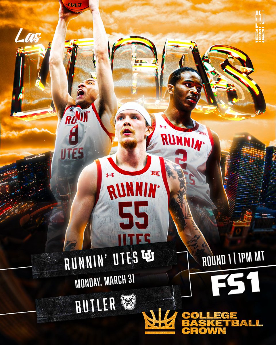 Utah Basketball (@utahmbb) on Twitter photo The Runnin' Utes are Vegas bound for the inaugural <a href="/CBBCrown/">College Basketball Crown</a> Tournament!!
๐ฐ bit.ly/41XTn6i
๐๏ธ bit.ly/3DJkxpy
#GoUtes The Runnin' Utes are Vegas bound for the inaugural <a href="/CBBCrown/">College Basketball Crown</a> Tournament!!
๐ฐ bit.ly/41XTn6i
๐๏ธ bit.ly/3DJkxpy
#GoUtes