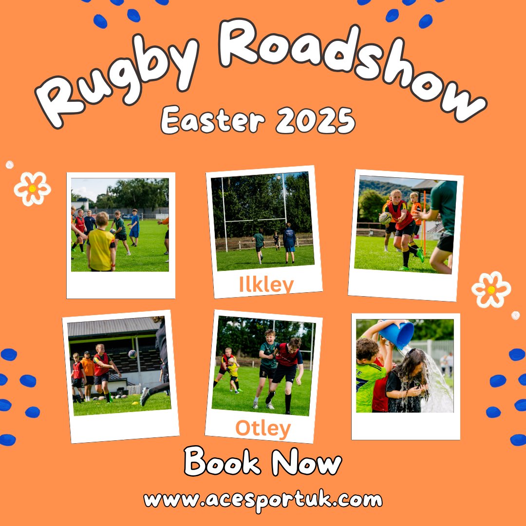 ACamps (@acamps_uk) on Twitter photo 🏉🔥 Rugby Roadshow - Easter 2025! 🔥🏉
We're bringing the action to <a href="/IlkleyRugby/">Ilkley RFC Official</a> & <a href="/otleyrugbyclub/">@OtleyRugbyClub</a> this Easter! 🌟 Get ready for high-energy rugby sessions, skill-building, and tons of fun with friends! Secure your spot today! 💪🏆
📅 Book Now 👉 acesportuk.com 🏉🔥 Rugby Roadshow - Easter 2025! 🔥🏉
We're bringing the action to <a href="/IlkleyRugby/">Ilkley RFC Official</a> & <a href="/otleyrugbyclub/">@OtleyRugbyClub</a> this Easter! 🌟 Get ready for high-energy rugby sessions, skill-building, and tons of fun with friends! Secure your spot today! 💪🏆
📅 Book Now 👉 acesportuk.com