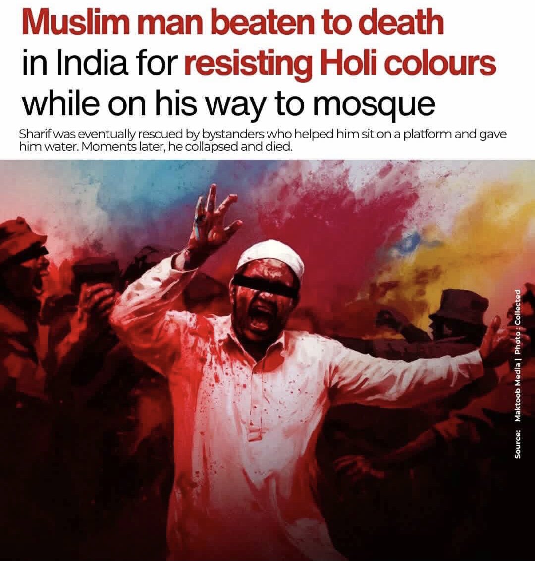 Anjali_sharma50's tweet image. &quot;Justice for the victim! A Muslim man&apos;s right to practice his faith was brutally violated. We condemn the senseless violence and demand accountability. #JusticeForTheVictim #StopCommunalViolence #ReligiousFreedomMatters&quot;
#Holi2025