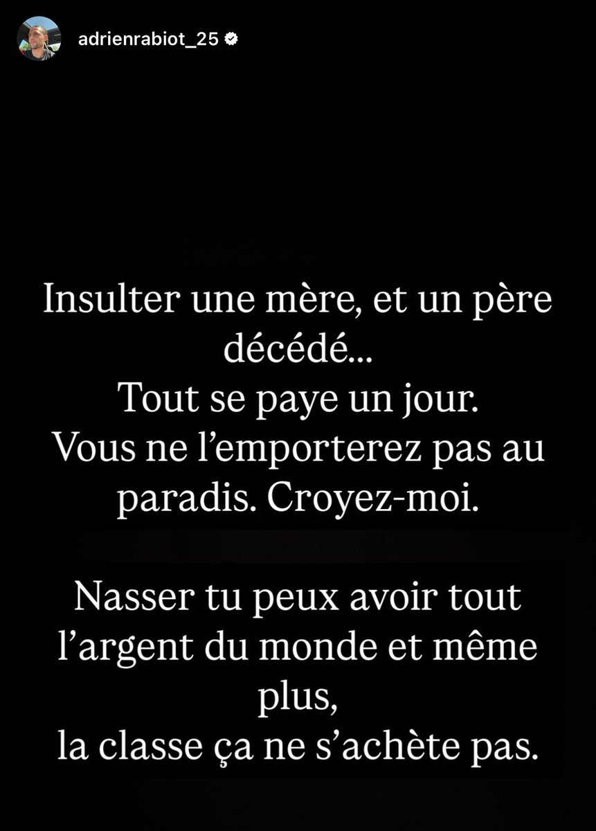 TeamOM_Officiel's tweet photo. Soutien total à Adrien Rabiot et à sa famille ✊

#TeamOM 🔵⚪️ https://t.co/Yez3dwHItj