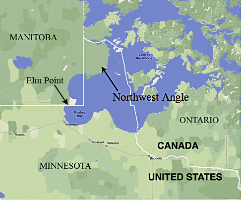 CraigBaird's tweet photo. We have looked at the USA-Canada border through the Great Lakes and along the 49th Parallel.
Today, it is time to find out why there is an odd blip west of Lake Superior and east of Manitoba.
This is the story of the Northwest Angle.

🧵1/12 https://t.co/eQG36XEUsZ