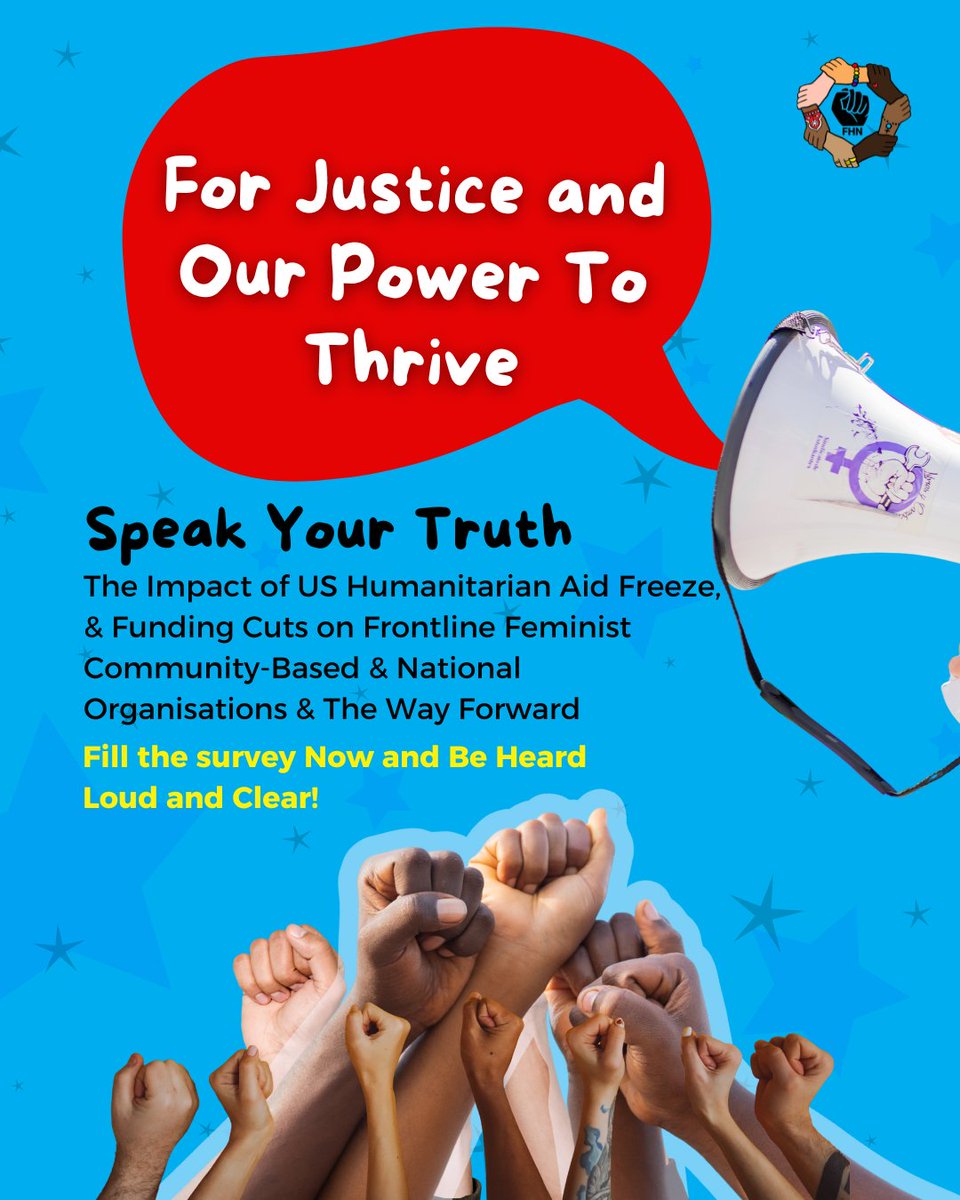 Aid cuts &amp; attacks on our rights won’t silence us!
Frontline feminist orgs &amp; marginalised groups, this is our moment to speak up! This survey was made by &amp; for us.
📝 Fill it out now &amp; share 👉 tr.ee/FHNsurv

Your voice shapes the fight for justice &amp; funding decisions.