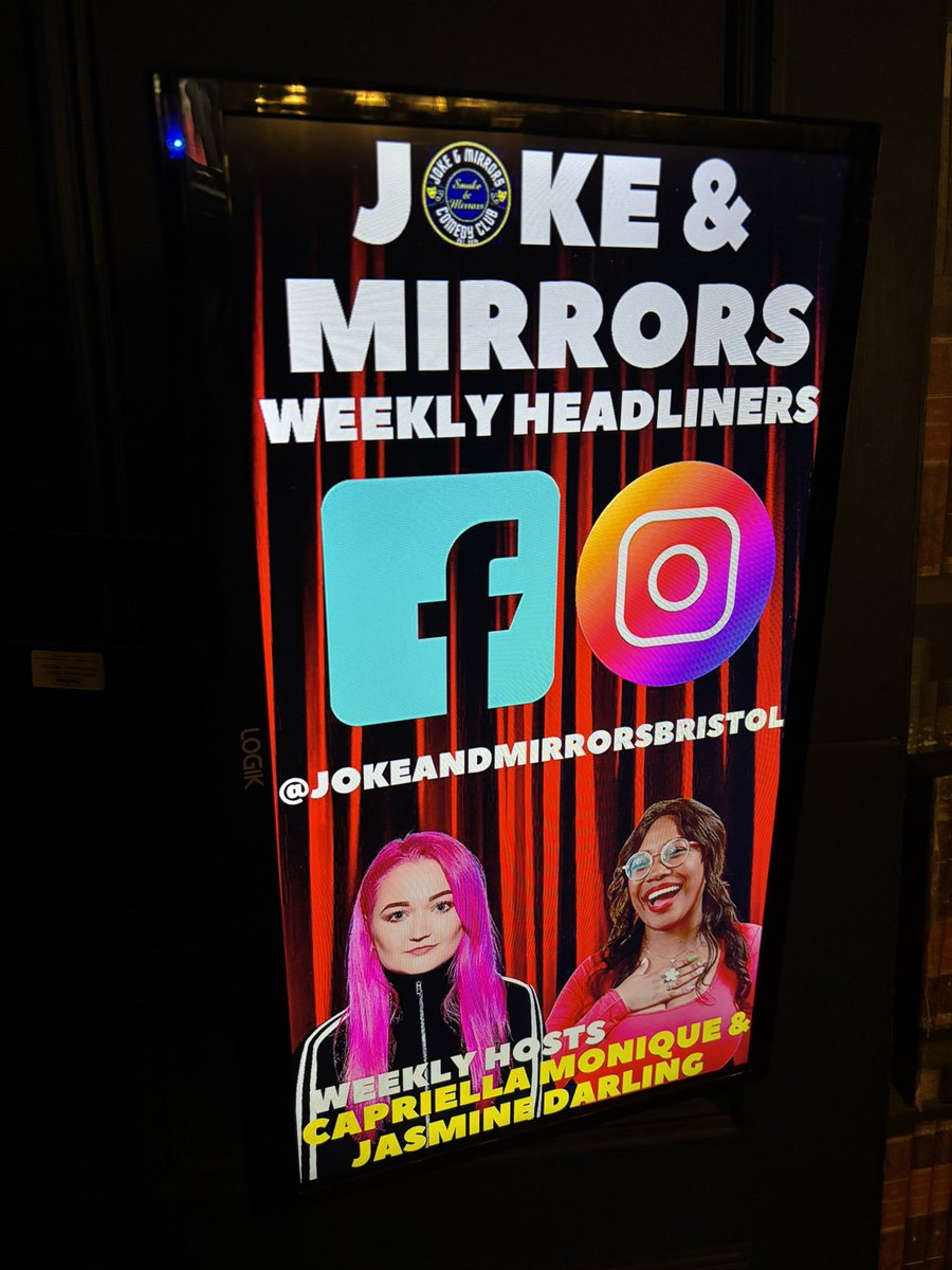 We are looking forward to this evenings show at Smoke &amp; Mirrors 🎭

Join Host Capriella Monique for a couple of hours of Live Comedy with Dan Graham, Amy Mason, David Hoare and Headliner Paul Hilleard on stage from 8pm!

Tickets smokeandmirrorsbar.com/tickets

#Bristol #StandUp #Comedy