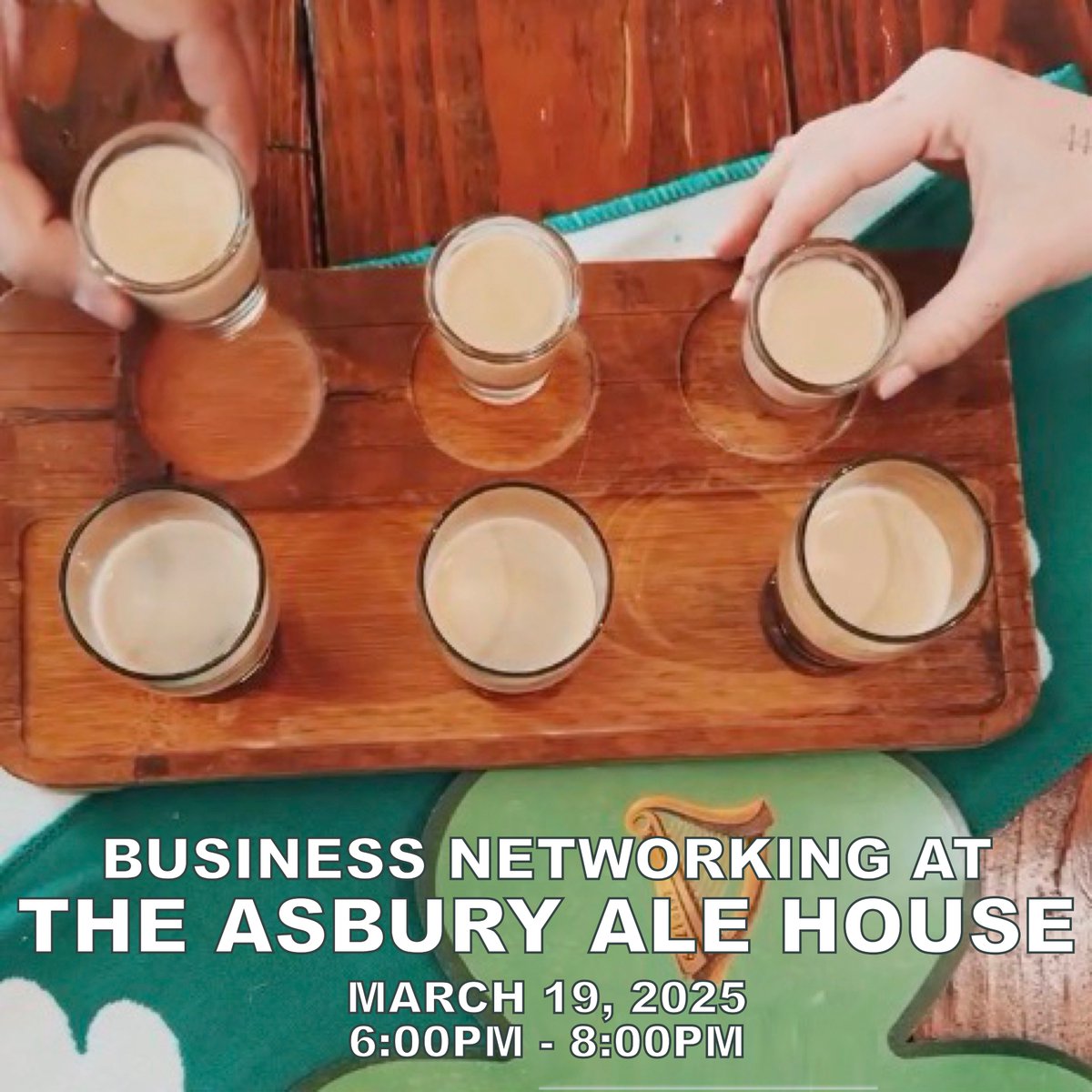 Join us on Wednesday (3/19) for  Business Networking at the <a href="/AsburyAleHouse/">Asbury Ale House</a> from 6pm - 8pm!

To RSVP visit: eventbrite.com/e/business-mad…

#businessnetworking #businessmadesocial #asburyparkchamber #AsburyParkNJ #downtownasburypark
