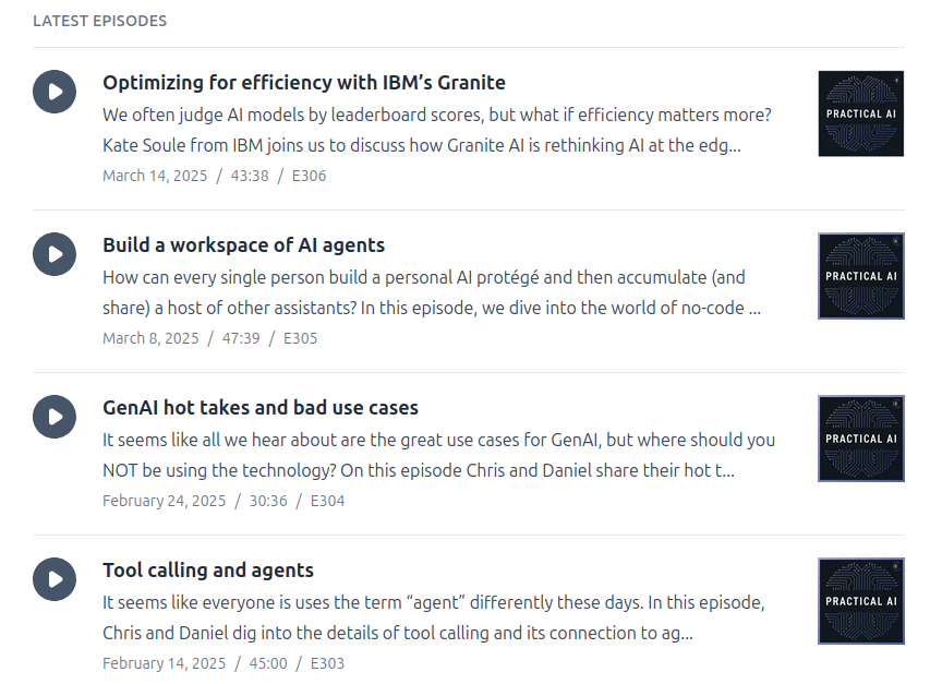 Daniel Whitenack (@dwhitena) on Twitter photo In the midst of crazy AI hype (and, in many cases, weirdness), there are practical conversations about AI efficiency and adoption happening on the <a href="/PracticalAIFM/">Practical AI 🤖</a>. I'm so thankful to get to talk with some of those doing real, impactful work in the space like:
(1) Kate Soule from In the midst of crazy AI hype (and, in many cases, weirdness), there are practical conversations about AI efficiency and adoption happening on the <a href="/PracticalAIFM/">Practical AI 🤖</a>. I'm so thankful to get to talk with some of those doing real, impactful work in the space like:
(1) Kate Soule from