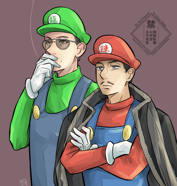 ルイージ ,マリオ 「描いた 」|たけしばのイラスト