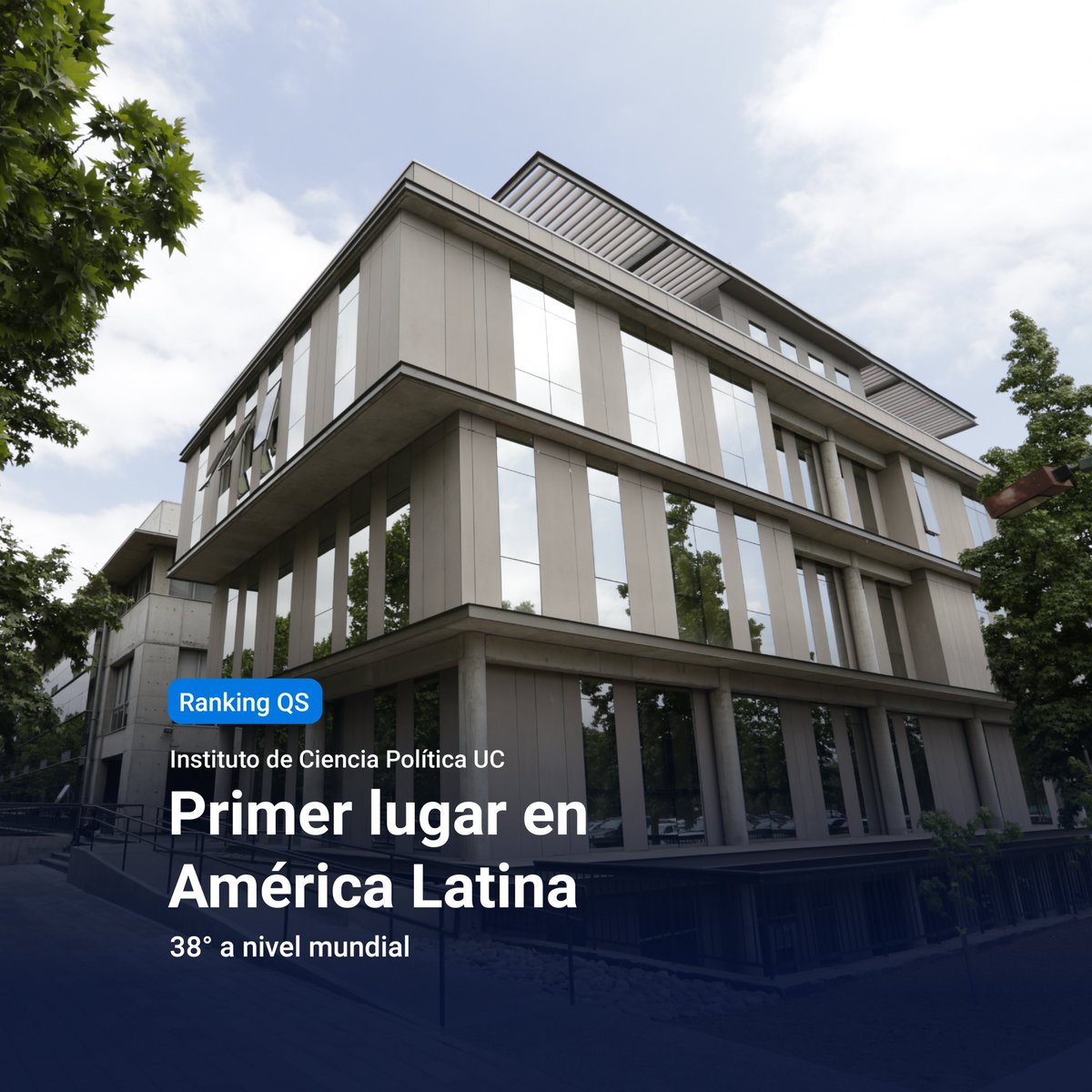icp_uc's tweet image. [Ranking QS] 🏆 Estamos profundamente orgullosos de contarles que la última edición del QS World University Rankings by Subject ha posicionado, nuevamente, a nuestro Instituto como el número uno de Latinoamérica y 38 a nivel mundial🌎