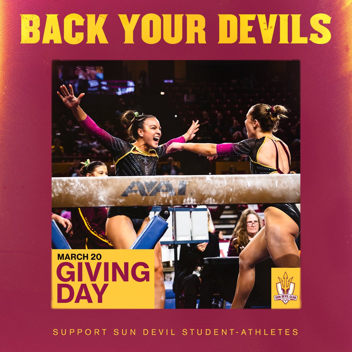 SunDevilGym's tweet photo. It’s Giving Week at ASU! 🙏
We hope you consider our team when making your decisions. Every bit helps make a difference in our program!
To donate, head here:
https://t.co/FoTQwrZtLx https://t.co/CbZWAWDFyp
