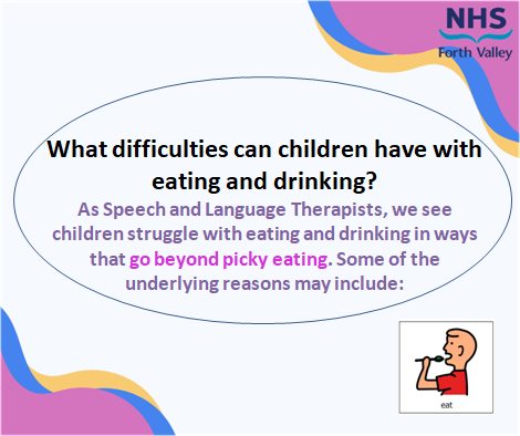 slt_fv's tweet photo. In part 3 of our series discussing Eating and Drinking skills in children, we're thinking about some of the difficulties that children might encounter.
check out our pictures for more information.
#sltfv https://t.co/wYkz5LwJus