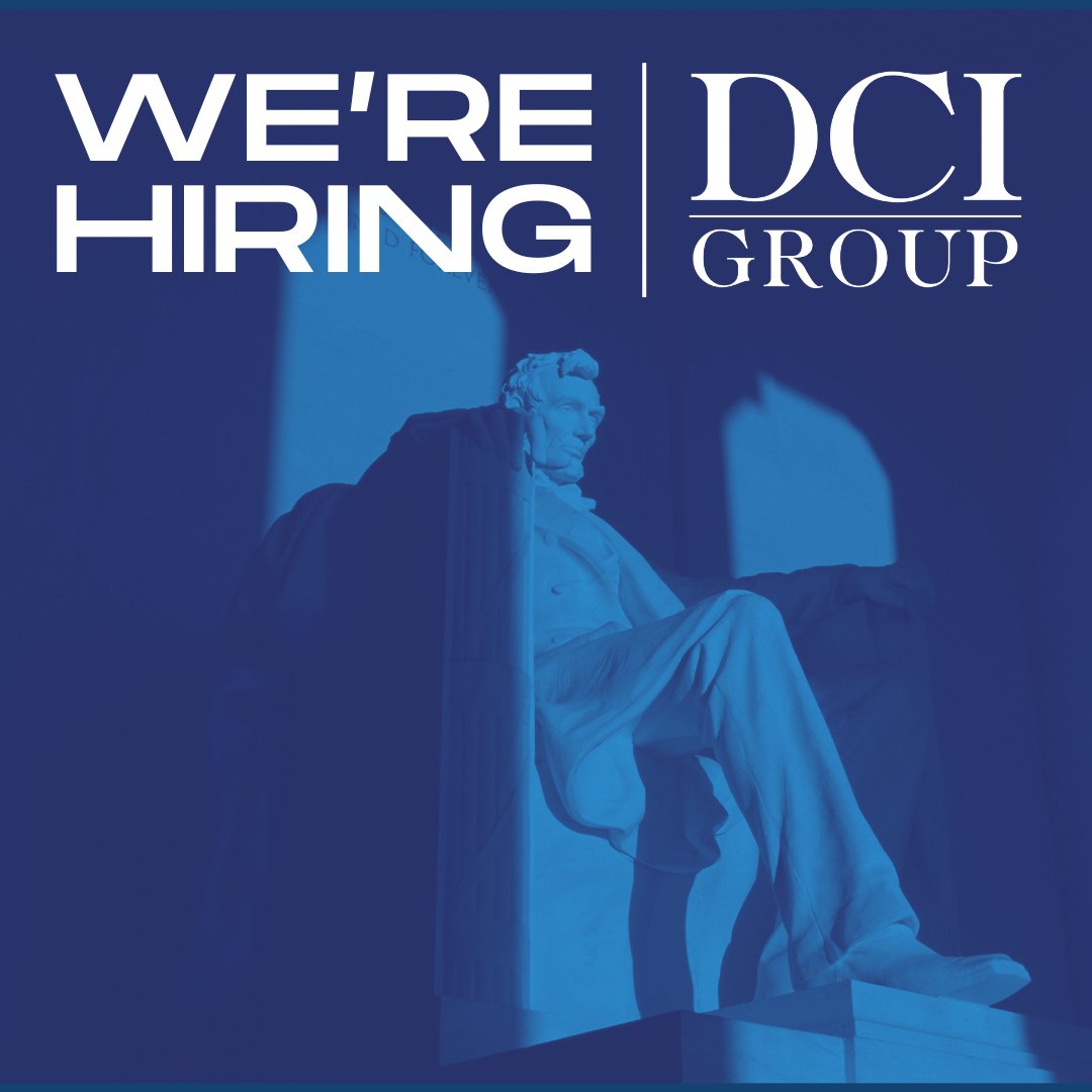 Join DCI Group, a top independent public affairs firm known for successful campaigns and a growth mindset. We're seeking driven, friendly, and coachable individuals to make an impact in a fast-paced environment. Openings: Director of Media Affairs, Account Executives &amp;