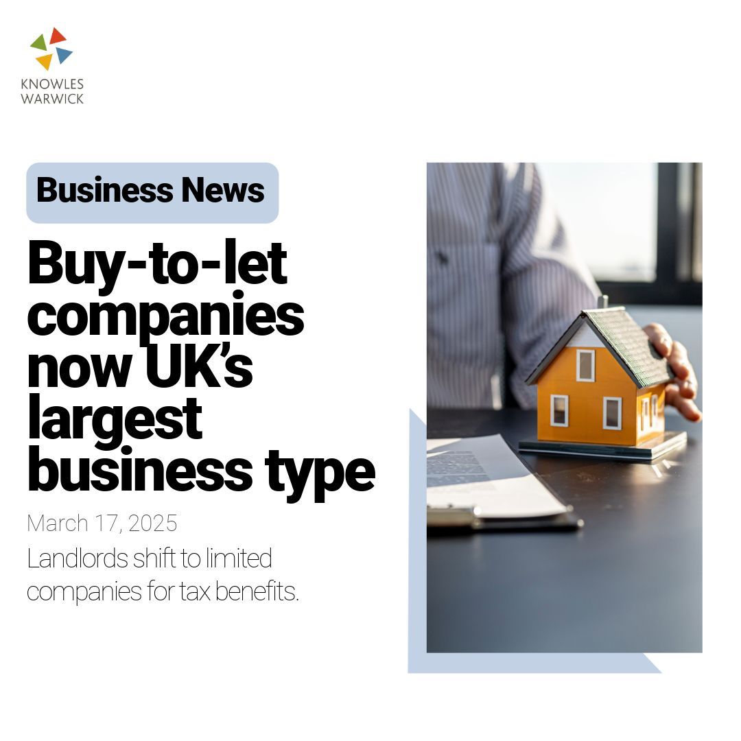 Buy-to-let companies have become the most common type of business in the UK, outnumbering fast-food takeaways and hairdressers nearly four to one. More businesses are now registered to hold rental properties than any other sector.

Read more here 👉 buff.ly/oDsxE1i