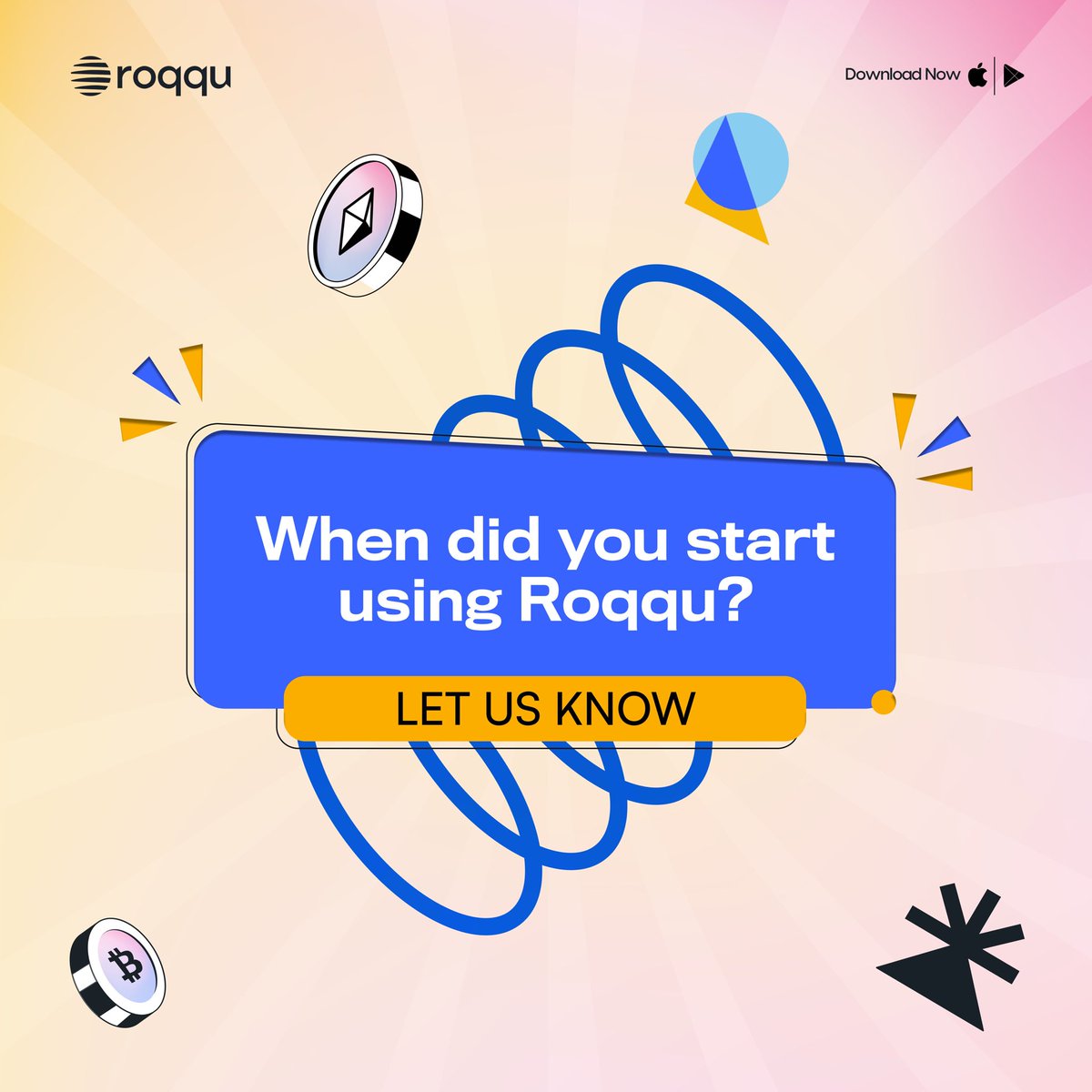 roqqupay's tweet photo. Let us know how long you have been with us!!

We have something for all our OG’s.

#roqqudeyforyou 
#roqqucares https://t.co/HTbmS6txmf