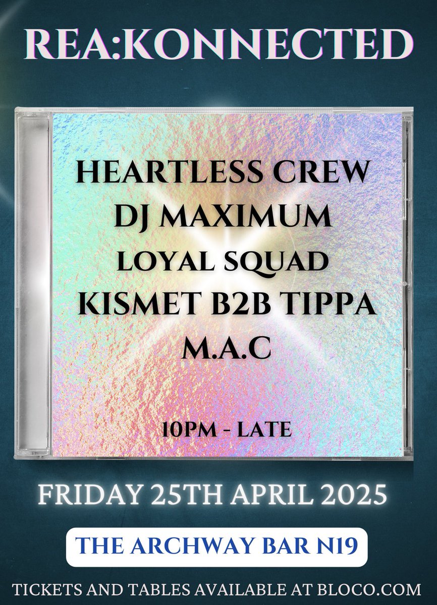 ReaDotG's tweet photo. Friday 25th April we go again 🎉

See you on the dance floor 💃🏾

https://t.co/v67mhJ17gC

#ReaKonnected https://t.co/J89Av6wXgZ