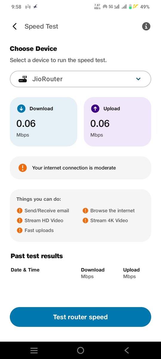 suhel9044's tweet photo. @JioCare Very very poor service for Jio air-fibre. 
My air-fiber not working all light is green but not provided on the internet on any device ( also the Jio set top box). I am calling and mailing to Jio on 13 March and get a service request number and today I got an SMS that the https://t.co/ONYrmLGxHK