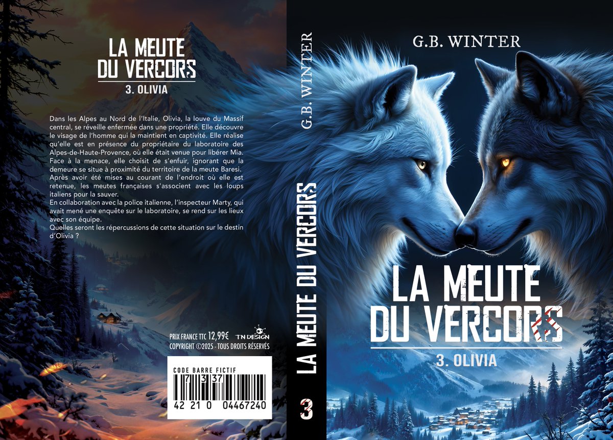 🐺La Meute Du Vercors 3 - Olivia 🐺disponible maintenant en version broché. 😍
Couverture réalisée par @TomNessy 
amazon.fr/Meute-Du-Verco…