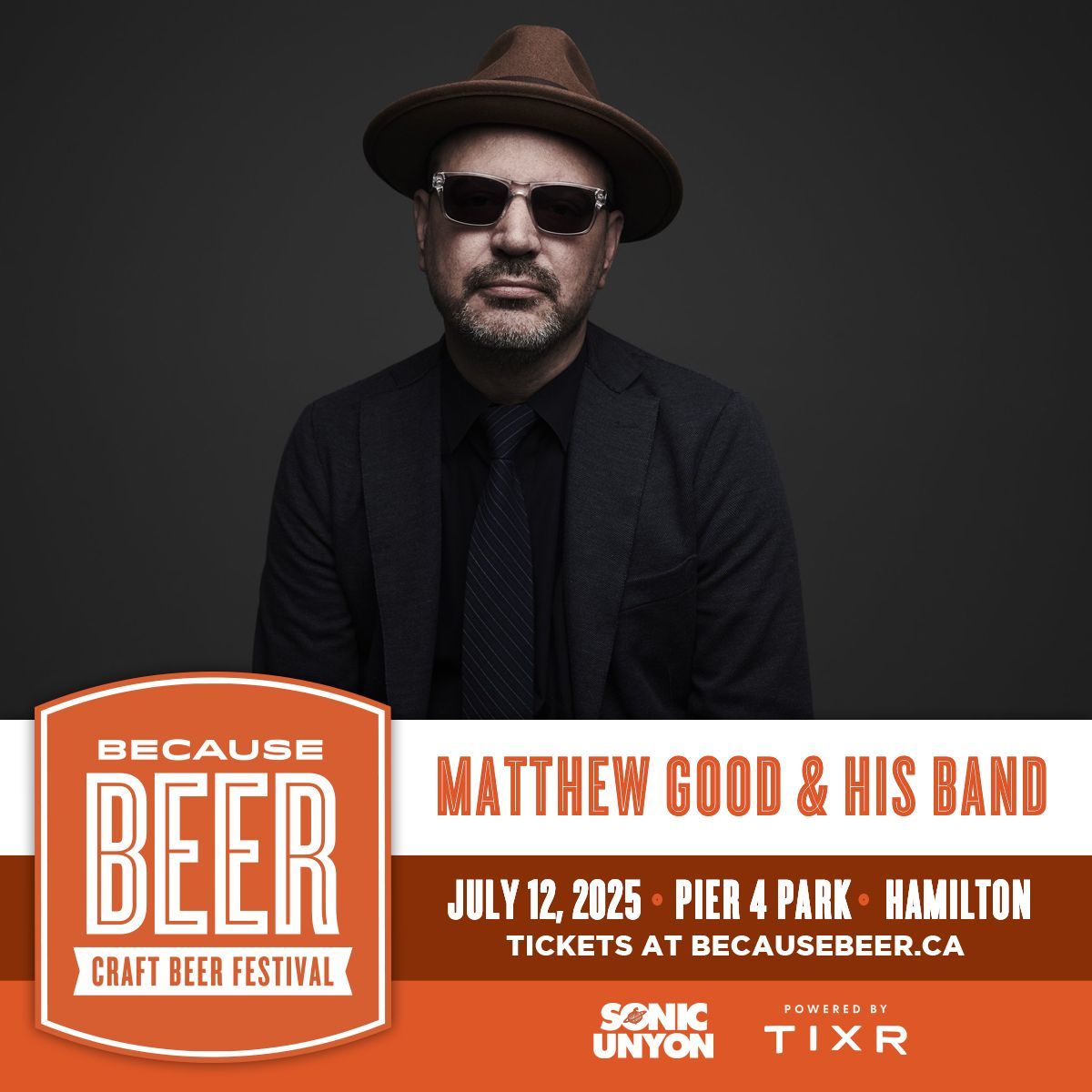 Singer-songwriter and multi-instrumentalist known for his eponymous alternative rock band, Matthew Good brings his band to Because Beer to rock the stage on July 12! Tickets for Because Beer are on sale now &amp; this is not one to miss - get yours today at becausebeer.ca
