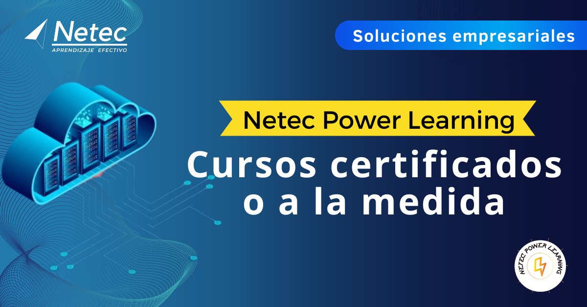 netec's tweet image. Con #NetecPowerLearning ⚡ obtén todos los elementos de apoyo para la adopción de nuevas tecnologías en tu organización 🤓.
Les brindamos cursos certificados o a la medida de sus necesidades. Conoce más información 👉 hubs.la/Q03bDVwG0