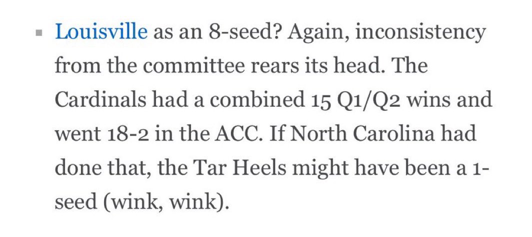 Joe Lunardi gives his thoughts on Louisville being an 8 seed