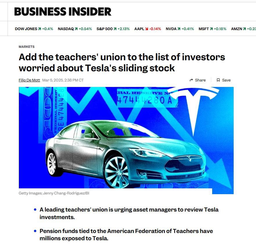 Instead of protecting Tesla shareholders, he's acting like an angry toddler on the internet. This behavior wouldn't even fly in our classrooms so it shouldn’t fly for billionaires running our government. x.com/elonmusk/statu…