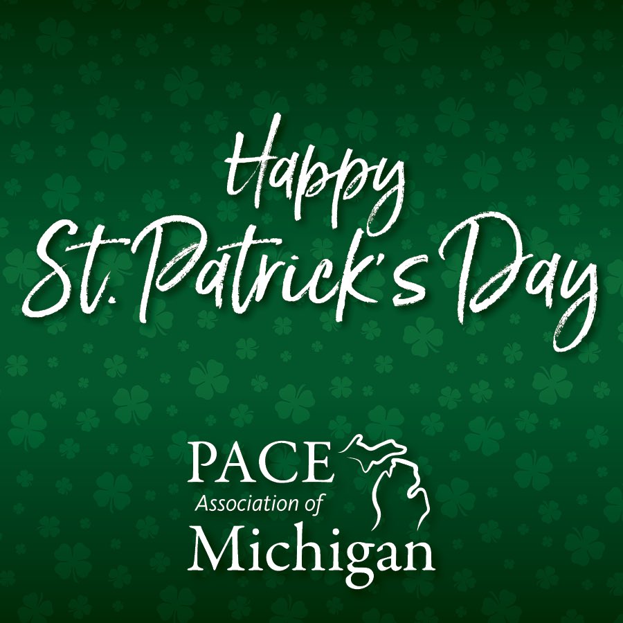Happy St.Patrick’s Day from your friends at PACE of Michigan! 💚

We hope your day is filled with lots of luck! 🍀 

#PACEofMichigan #stpatricksday2025