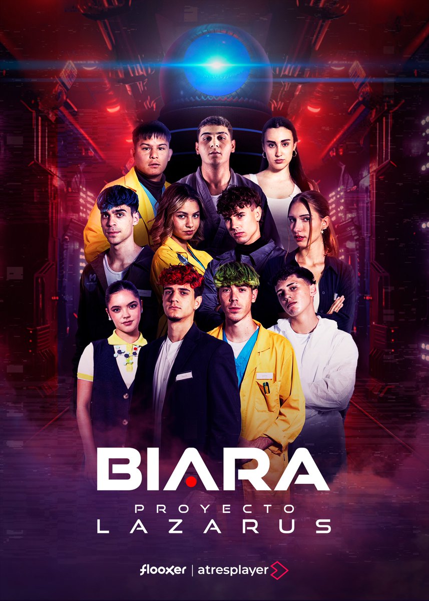 atresmediacom's tweet photo. Chuster, Alextis, Albertisment, Paul Ferrer, Mike Fajardo, Celia Reina,  Larissa Kimberlly, Marina Mese, Galesote, Cristóbal Guijorro y Dafne Vicente protagonizarán #BIARA en @flooxer 

🧪 Ellos se enfrentarán a una IA corrompida en la nueva serie que llega el 27 de marzo https://t.co/YtsEaFTJdF