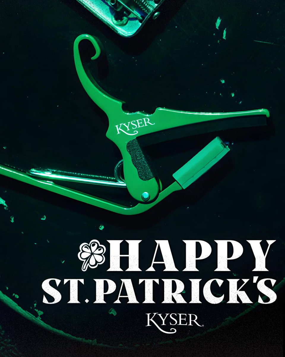 No luck needed, just a Kyser Capo. 🎶🍀 

#GuitarAccessories #KyserCapo #GuitarGear #MusicianLife #Guitarist #stpatricksday