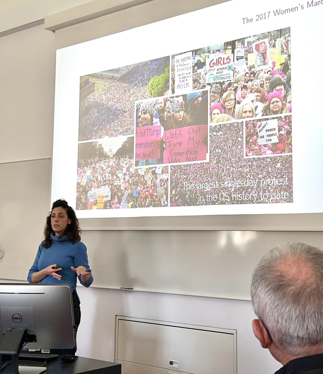 USI Lugano - Department of Economics (@usi_idep) on Twitter photo Today <a href="/AlessandraMores/">Alessandra Moresi</a> (<a href="/unito/">Università di Torino</a>) presented “The Impact of the 2017 Women’s March on Female Political Representation” at our Junior Seminar Series.
The paper shows that the 2017 Women’s March increased female candidacies in both parties, and Democrats’ representation in Congress. Today <a href="/AlessandraMores/">Alessandra Moresi</a> (<a href="/unito/">Università di Torino</a>) presented “The Impact of the 2017 Women’s March on Female Political Representation” at our Junior Seminar Series.
The paper shows that the 2017 Women’s March increased female candidacies in both parties, and Democrats’ representation in Congress.