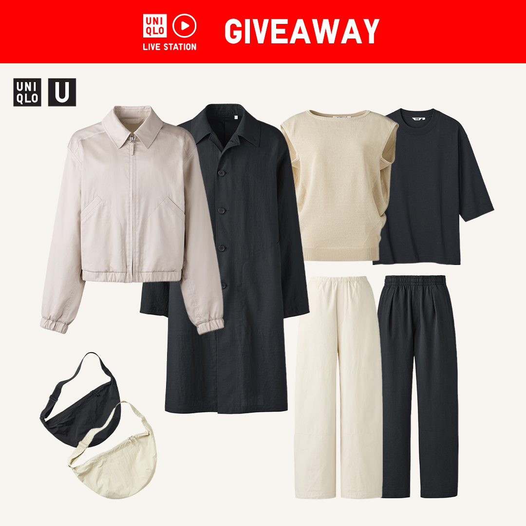 Enter here (bit.ly/3FBbG9V) for a chance to win one curated outfit from our new Uniqlo U 2025 Spring/Summer collection designed by Co-Artistic Directors Christophe Lemaire and Sarah Linh-Tran! 

Tune in live on 3/19 at 1PM ET to preview the full collection.
