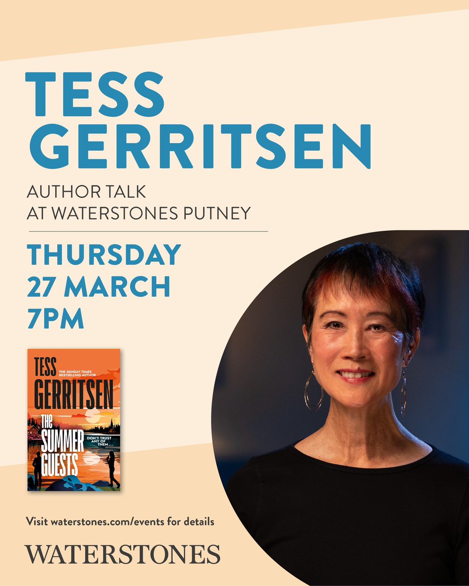 Waterstones Putney (@wstonesputney) on Twitter photo Crime lovers of London - donāt miss your chance to see the fabulous Tess Gerritsen in store on the 27th of March. Sheāll be interviewed about her new book by <a href="/craigsisterson/">Craig Sisterson</a> and we canāt wait!
Tickets - shorturl.at/7YDkt Crime lovers of London - donāt miss your chance to see the fabulous Tess Gerritsen in store on the 27th of March. Sheāll be interviewed about her new book by <a href="/craigsisterson/">Craig Sisterson</a> and we canāt wait!
Tickets - shorturl.at/7YDkt