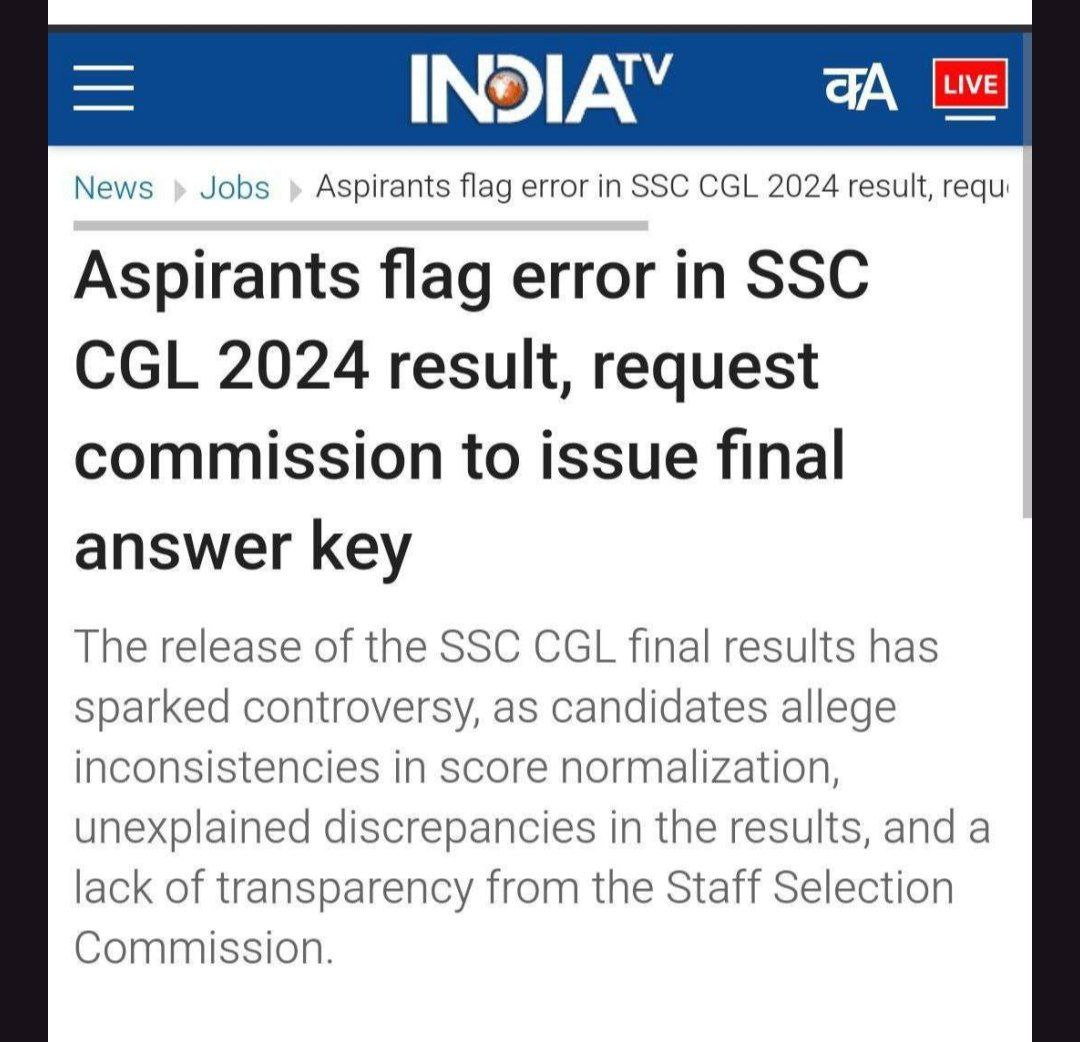 GopiKumarMehta's tweet image. THE INDIAN EXPRESS
News 18 India 
Amar ujala
Times now 
Carreers 360 &amp;amp; Many more published Article 🙏🙏 
@abhinaymaths
@adityaranjan108
@GaganPratapMath
@RaMoSirOfficial
 @RYPofficial
Now waiting for SSC&apos;S CHAIRMAN ✍😎
#SSC_RELEASE_CGL2024_FINALANSKEY #SSC_CGL_2024_SCAM 
#SSC